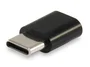 Equip Adaptador USB-C Macho a Micro USB Hembra para Carga y Sincronía, Compatible con Samsung Galaxy S8/S8+, Nexus 6P/5X y Thunderbolt 3/4, Aluminio Negro, Referencia 133472