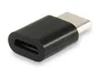 Equip Adaptador USB-C Macho a Micro USB Hembra para Carga y Sincronía, Compatible con Samsung Galaxy S8/S8+, Nexus 6P/5X y Thunderbolt 3/4, Aluminio Negro, Referencia 133472