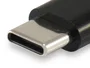 Equip Adaptador USB-C Macho a Micro USB Hembra para Carga y Sincronía, Compatible con Samsung Galaxy S8/S8+, Nexus 6P/5X y Thunderbolt 3/4, Aluminio Negro, Referencia 133472