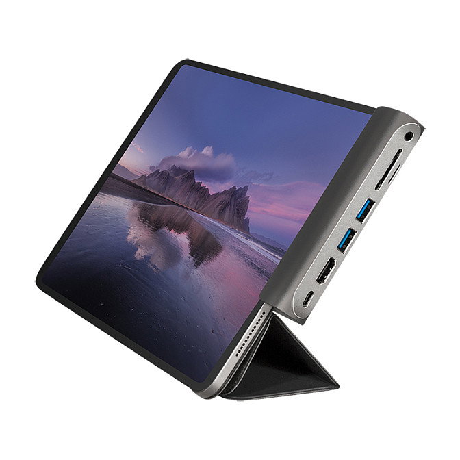 LogiLink Estación de acoplamiento USB 3.2 Gen1, 7 puertos, PD, para iPad, aluminio LogiLink Estación de acoplamiento USB 3.2 Gen1, 7 puertos, PD, para iPad, aluminio