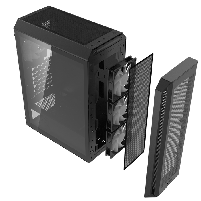 XPG VALOR AIR PLUS Midi-Tower Case Negro con Panel Frontal Magnético y 4 Ventiladores ARGB 120mm XPG VALOR AIR PLUS Midi-Tower Case Negro con Panel Frontal Magnético y 4 Ventiladores ARGB 120mm