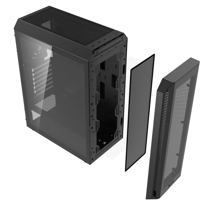 XPG VALOR AIR PLUS Midi-Tower Case Negro con Panel Frontal Magnético y 4 Ventiladores ARGB 120mm XPG VALOR AIR PLUS Midi-Tower Case Negro con Panel Frontal Magnético y 4 Ventiladores ARGB 120mm