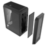 XPG VALOR AIR PLUS Midi-Tower Case Negro con Panel Frontal Magnético y 4 Ventiladores ARGB 120mm