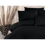 Juego de Cama 220x240 cm con 2 Fundas de Almohada 60x60 cm 70% Poliéster 30% Algodón Negro ASI8683743939176