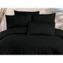 Aucune Juego de Cama Negro con Funda Nórdica y 2 Fundas de Almohada