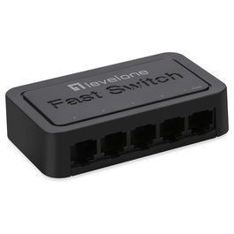LevelOne Switch de Red FEU-0512 No Administrado, 5 Puertos Fast Ethernet 10/100 Mbps, Full Duplex, Sin Ventilador, Color Negro