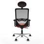 PIQUERAS Y CRESPO Silla de oficina Zulema con mecanismo Sincro, Naranja oscuro y Gris