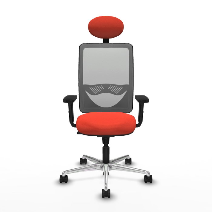 PIQUERAS Y CRESPO Silla de oficina Zulema con mecanismo Sincro, Naranja oscuro y Gris PIQUERAS Y CRESPO Silla de oficina Zulema con mecanismo Sincro, Naranja oscuro y Gris