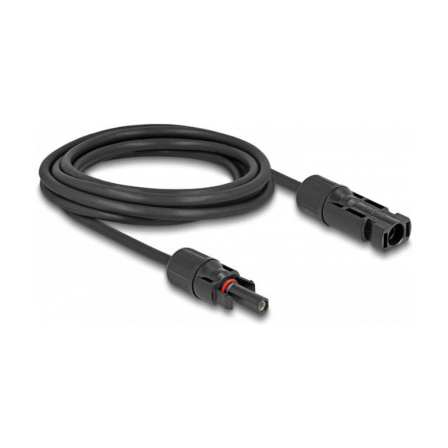 DeLOCK Cable solar DL4 4 mm² macho a hembra 3 m negro