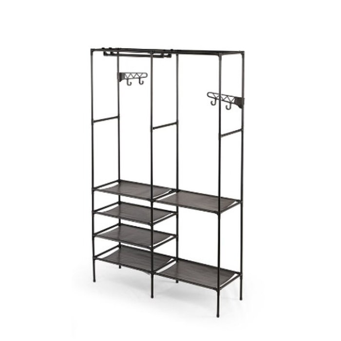 KIPIT Armario Organizador Doble Percha Negro