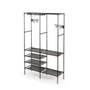 KIPIT Armario Organizador Doble Percha Negro