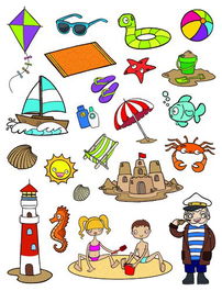 Gomets Apli Tematicos Bolsa 3H Removibles La Playa 66 Uds. (11435) (Set de 5)