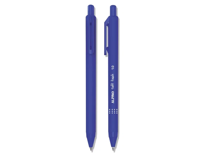 Alpino Bolígrafo Soft Touch Azul Punta 1 mm Expositor de 24 Unidades