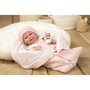 Muñecas Arias Muñeca Elegance Babyto Rosa con Manta (Muñeco de Peso) 35 cm