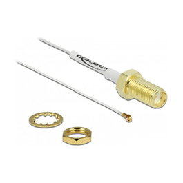 DeLOCK Cable de antena SMA hembra a MHF 4 hembra 20 cm Blanco