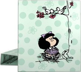 GRAFOPLAS DISEÑO Carpeta de Anillas A4 Mafalda Kiss 28x32x5,6cm