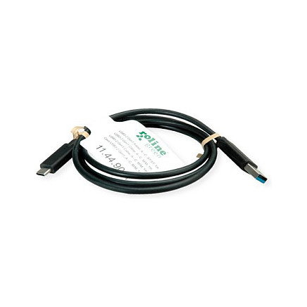 ROLINE Cable USB 3.2 Gen 1 A a C 0,5 m Negro