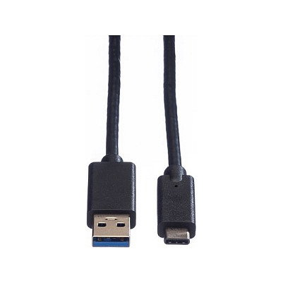 ROLINE Cable USB 3.2 Gen 1 A a C 0,5 m Negro
