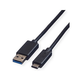 ROLINE Cable USB 3.2 Gen 1 A a C 0,5 m Negro