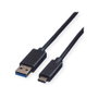 ROLINE Cable USB 3.2 Gen 1 A a C 0,5 m Negro