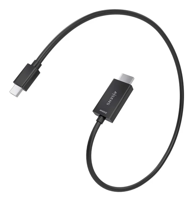 Aisens Cable Conversor Mini DisplayPort a HDMI 4K@60Hz, 0,6m, Negro Aisens Cable Conversor Mini DisplayPort a HDMI 4K@60Hz, 0,6m, Negro