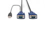 Digitus Cable Set KVM VGA PS/2-Mouse PS/2-Keyboard USB Negro 5,0 m