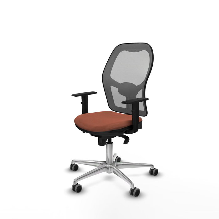 PIQUERAS Y CRESPO Silla de oficina Jorquera, Sincro, Tela Marrón y Malla Gris