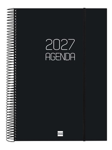 FINOCAM Agenda Anual 2027 Espiral Basic Opaque Negro FINOCAM Agenda Anual 2027 Espiral Basic Opaque Negro
