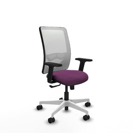 PIQUERAS Y CRESPO Silla de oficina Zulema con Mecanismo Sincro, Morado y Blanco