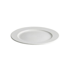 OYV Clinic Plato Llano 23 cm - Plato de Porcelana Blanco para Vajilla (Set de 24)