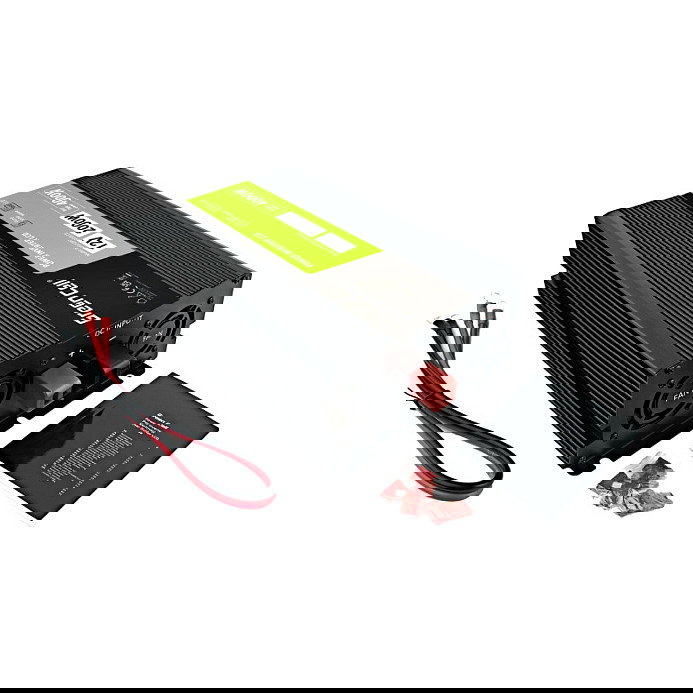 Green Cell Przetwornica napicia PowerInverter KFZ Inversor 12V a 230V 2000W/4000W con Pantalla LCD, Cargador para Coche de Onda Sinusoidal Pura