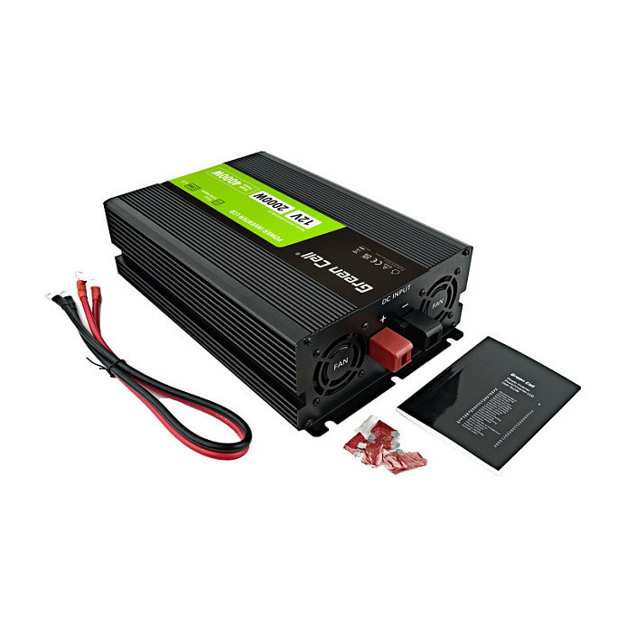 Green Cell PowerInverter LCD 12V 2000W/4000W Onda Senoidal Pura