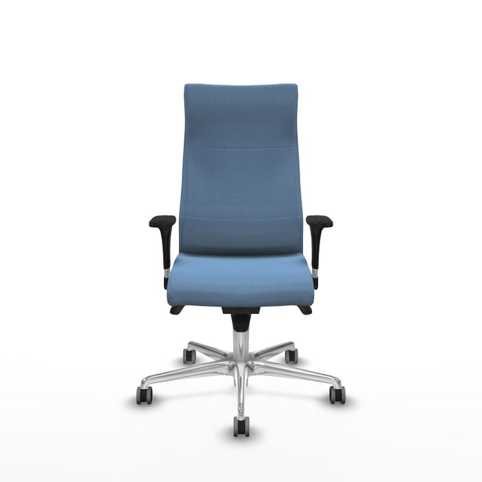 PIQUERAS Y CRESPO Sillón Albacete Azul Cielo con Mecanismo Sincro y Base de Aluminio