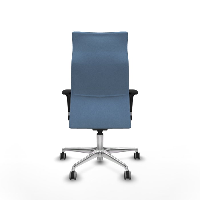 PIQUERAS Y CRESPO Sillón Albacete Azul Cielo con Mecanismo Sincro y Base de Aluminio