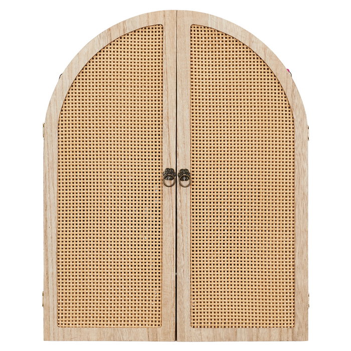 Home Deco Factory Espejo Con Contraventanas Bali Colección Mirage - Espejo de Vidrio y Madera MDF