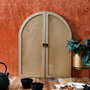 Home Deco Factory Espejo Con Contraventanas Bali Colección Mirage - Espejo de Vidrio y Madera MDF