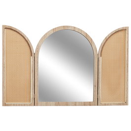 Home Deco Factory Espejo Con Contraventanas Bali Colección Mirage - Espejo de Vidrio y Madera MDF