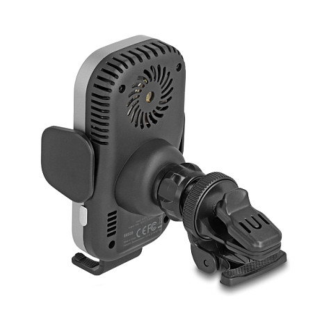DeLOCK 66939 Soporte de Coche con Carga Inalámbrica Qi de 15 W y Enfriamiento