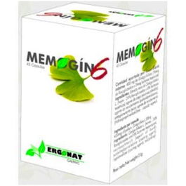 Ergonat Memogin 6 45 Cápsulas para Memoria, Acúfenos y Microcirculación
