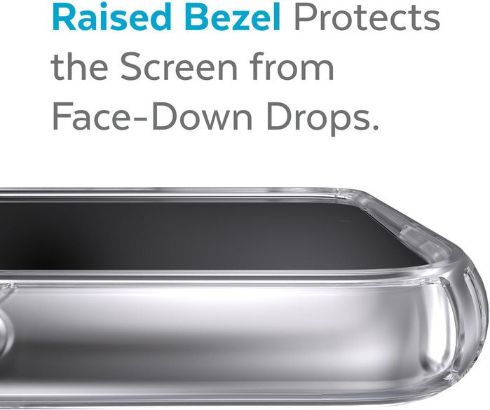 Speck Presidio Perfect-clear Funda para Samsung Galaxy S22 Plus - Protección contra caídas de 4 metros, Antimicrobiana, Transparente, Carga Inalámbrica Qi