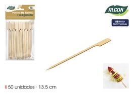 Inde Set 50 Pinchos de Bambú Agarrador 13.5 cm (24 Unidades)