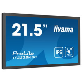 Iiyama TF2238MSC-B1 Monitor Táctil 22" Full HD 1920x1080 Negro IPS LED HDMI DP USB 5ms 600cd/m2 Pantalla Profesional Montaje VESA