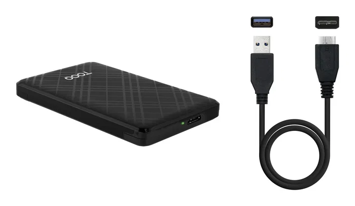 Tooq Caja Externa HDD/SSD 2.5 pulgadas SATA USB 3.1 Gen 1 Negra