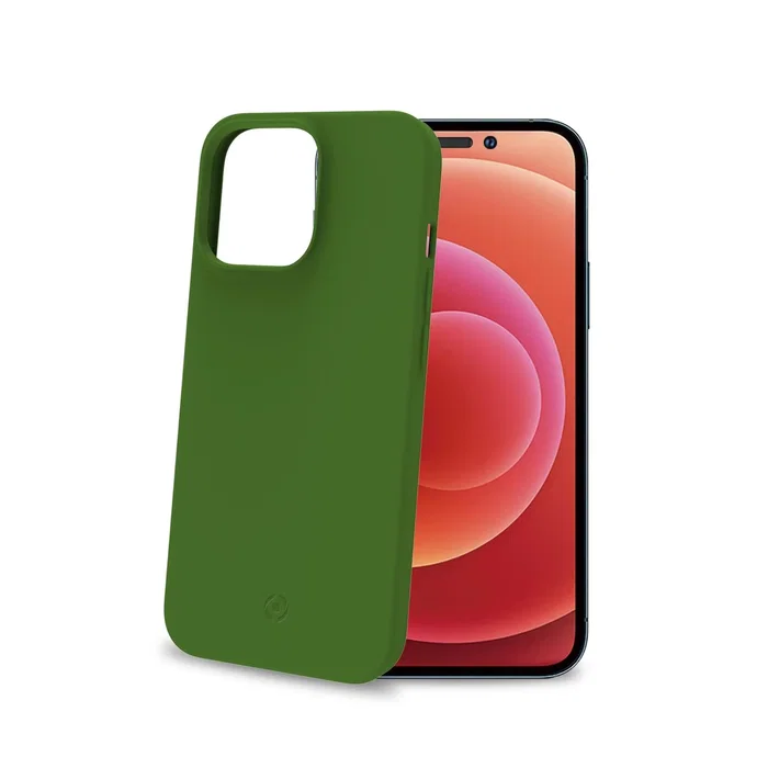 Celly Planet Funda para iPhone 14 Pro, Color Verde, TPU Resistente a Rayones, Diseño para Pantalla de 6.1 Pulgadas (15.5 cm)