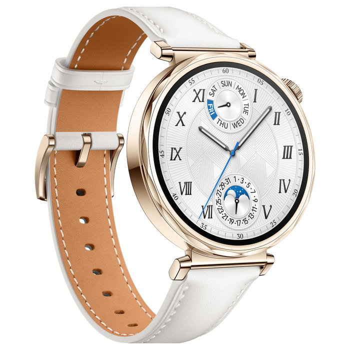 HUAWEI TECHNOLOGIES Watch GT5 Reloj Inteligente 41 mm Blanco Dorado AMOLED 466x466 Pixeles 5 ATM IP69K Resistencia al Agua Bateria 7 Dias Jana-B19M