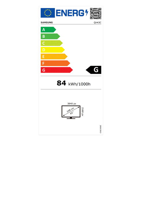 Samsung QH43C Digital Signage 43 pulgadas 4K UHD VA Negro Samsung QH43C Digital Signage 43 pulgadas 4K UHD VA Negro