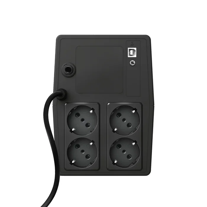 Trust PAXXON SAI/UPS de 1000VA/600W con 4 Salidas AC, Función AVR, Protección Sobretensión y Puerto USB para Ordenador, TV o Router, Formato Torre