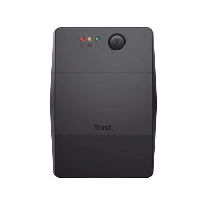 Trust PAXXON SAI/UPS de 1000VA/600W con 4 Salidas AC, Función AVR, Protección Sobretensión y Puerto USB para Ordenador, TV o Router, Formato Torre