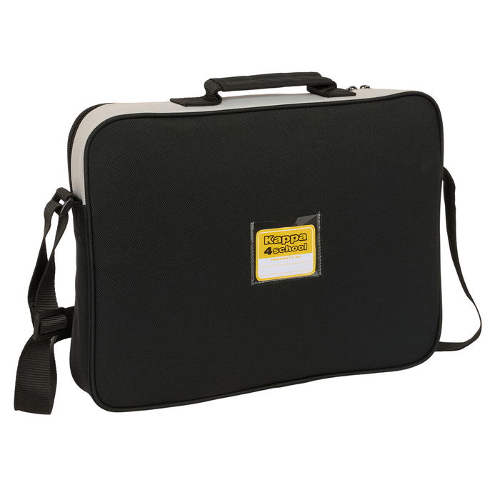 Mochila Escolar Kappa Grey Negro Gris 38 x 28 x 6 cm