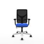 PIQUERAS Y CRESPO Silla de oficina Motilla con mecanismo Sincro/Traslack, Azul y Negro